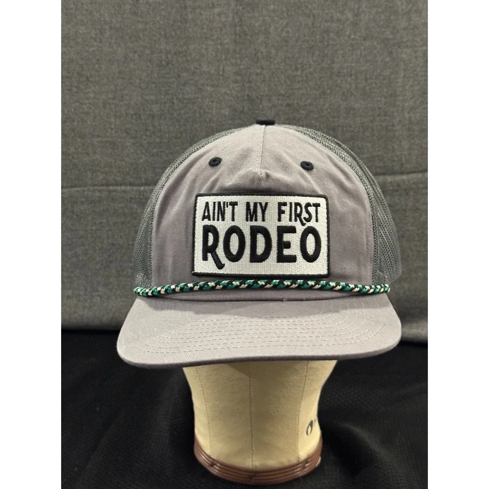 Good Southerner Trucker Cap Mens One Size Pink Gray Ain't My First Rodeo Dad Hat